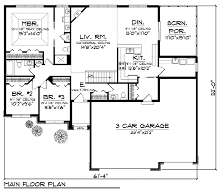 House Plan 73440 First Level Plan