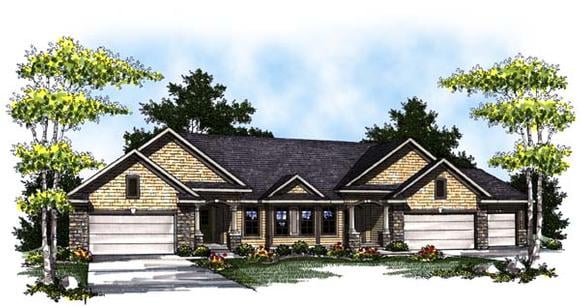 Multi-Family Plan 73453 Elevation