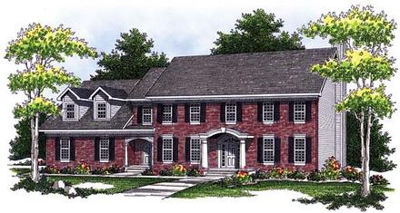 Colonial Elevation of Plan 73458