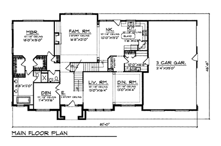 House Plan 73459 First Level Plan