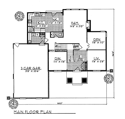 Craftsman Traditional Level One of Plan 73463