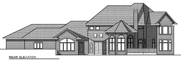 European Rear Elevation of Plan 73465