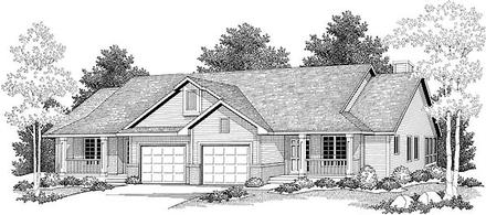 Ranch Elevation of Plan 73473