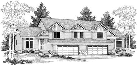 Multi-Family Plan 73475 Elevation