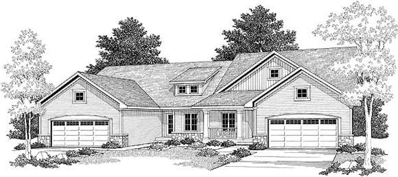 Multi-Family Plan 73478 Elevation