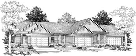 Ranch Elevation of Plan 73483