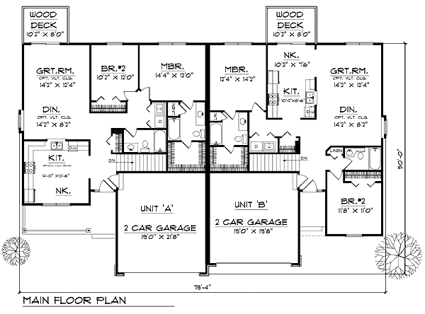 Ranch Level One of Plan 73487