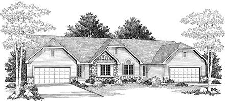 Multi-Family Plan 73490 Elevation