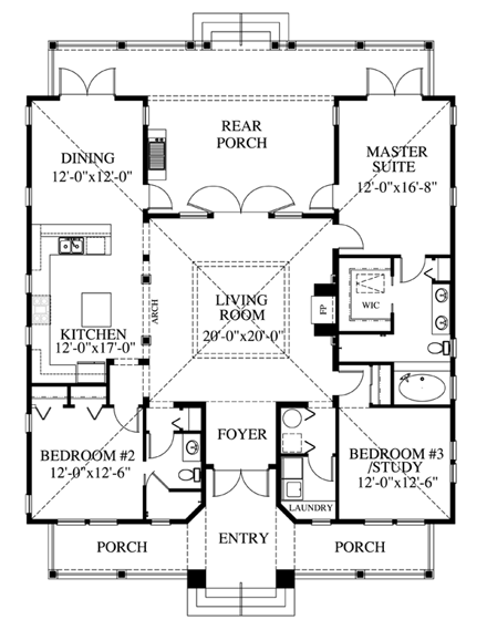 House Plan 73602 First Level Plan