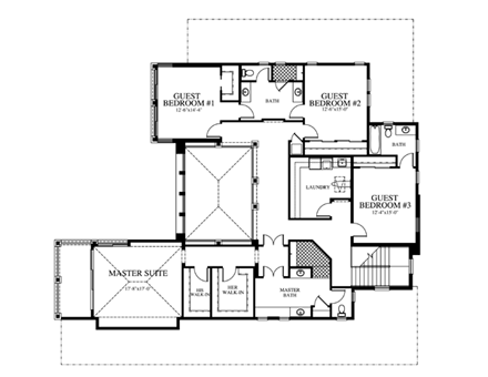House Plan 73606 Second Level Plan