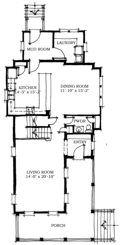 Historic Narrow Lot Level One of Plan 73700