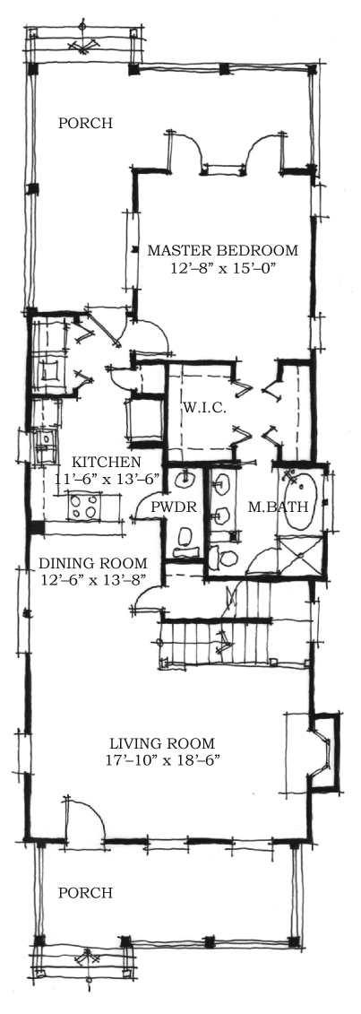 Historic Southern Level One of Plan 73706