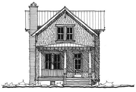 Historic Southern Elevation of Plan 73707