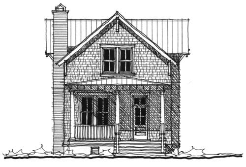 Historic, Southern Plan with 1628 Sq. Ft., 3 Bedrooms, 3 Bathrooms Elevation