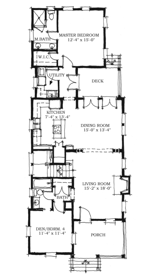 Historic Southern Level One of Plan 73709