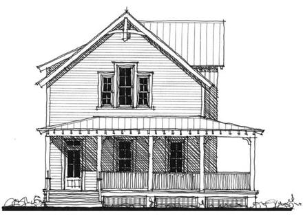 Historic Southern Elevation of Plan 73714