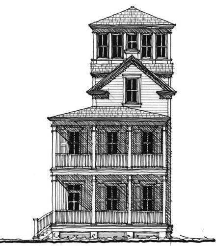 Historic Southern Elevation of Plan 73716