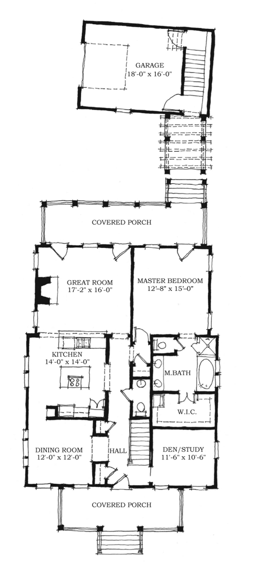 Historic Southern Level One of Plan 73717