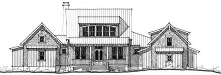 Historic Southern Elevation of Plan 73721