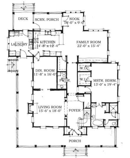 House Plan 73722 First Level Plan