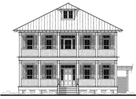 Historic Southern Elevation of Plan 73723