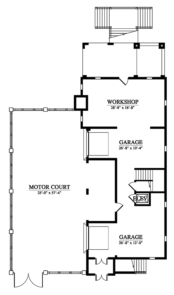Historic Southern Lower Level of Plan 73725