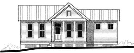 Historic Southern Elevation of Plan 73726