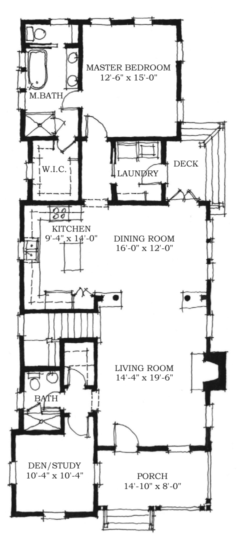 Historic Italian Victorian Level One of Plan 73730