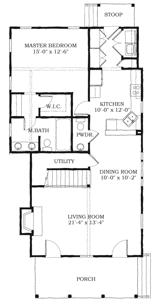 Historic Southern Level One of Plan 73736