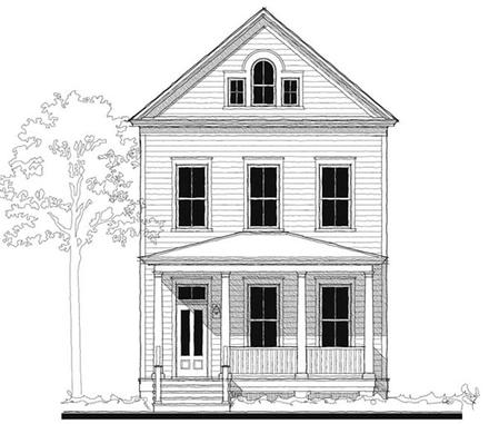 Historic Southern Elevation of Plan 73737