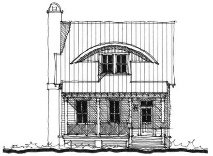 Historic Southern Elevation of Plan 73742