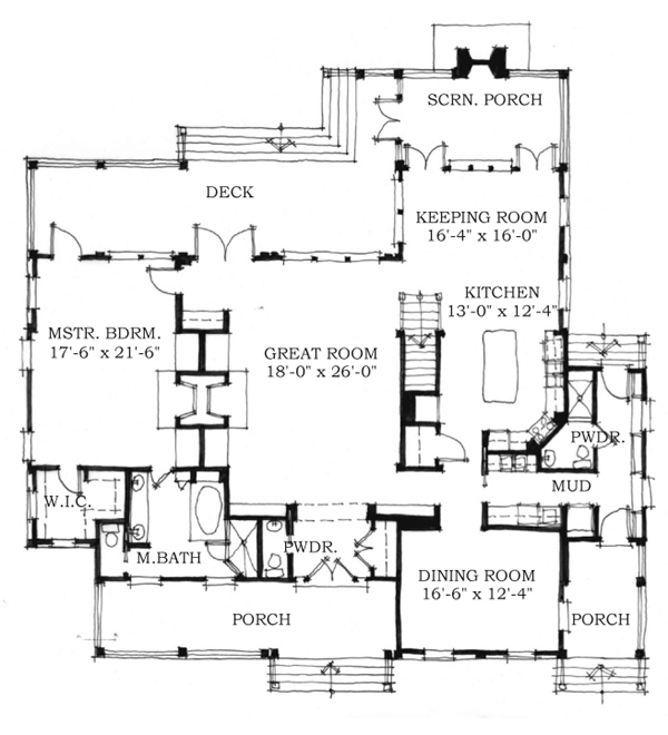 Historic Southern Level One of Plan 73743