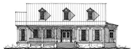 Historic Southern Elevation of Plan 73743