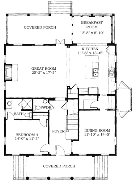 House Plan 73746 First Level Plan