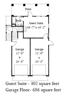 Garage Plan 73751 - 2 Car Garage Apartment Level One