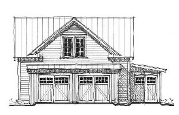 Garage Plan 73758 - 2 Car Garage Elevation