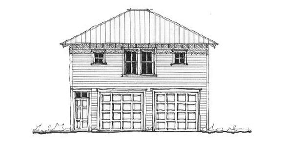 Garage Plan 73761 - 2 Car Garage Apartment Elevation