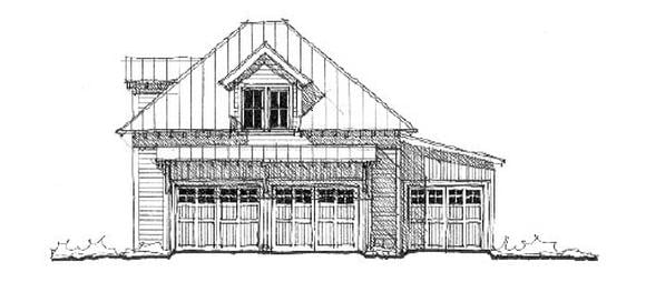 Garage Plan 73764 - 3 Car Garage Apartment Elevation