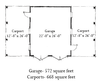 Garage Plan 73765 - 4 Car Garage Level One
