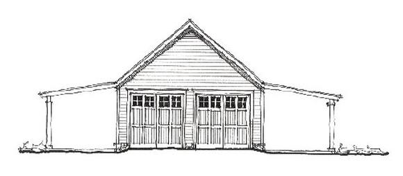 Garage Plan 73765 - 4 Car Garage Elevation