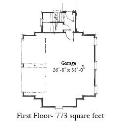 Garage Plan 73766 - 2 Car Garage Apartment First Level Plan