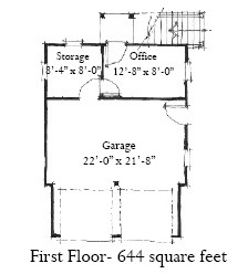 Garage Plan 73767 - 2 Car Garage Apartment First Level Plan