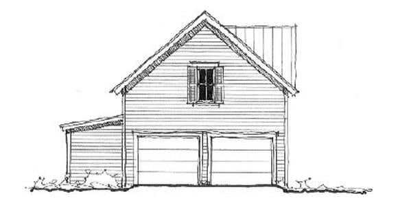 Garage Plan 73774 - 2 Car Garage Apartment Elevation