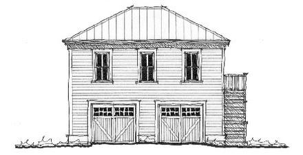 Garage Plan 73783 - 2 Car Garage Elevation