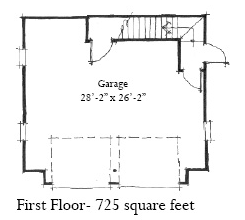 Garage Plan 73801 - 2 Car Garage Apartment First Level Plan