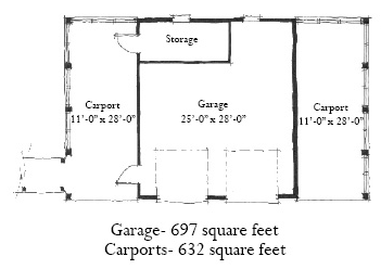 Garage Plan 73807 - 4 Car Garage First Level Plan