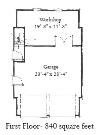 Garage Plan 73815 - 2 Car Garage Apartment First Level Plan