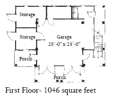 Garage Plan 73823 - 2 Car Garage Apartment First Level Plan