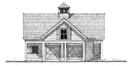 Garage Plan 73823 - 2 Car Garage Apartment Elevation