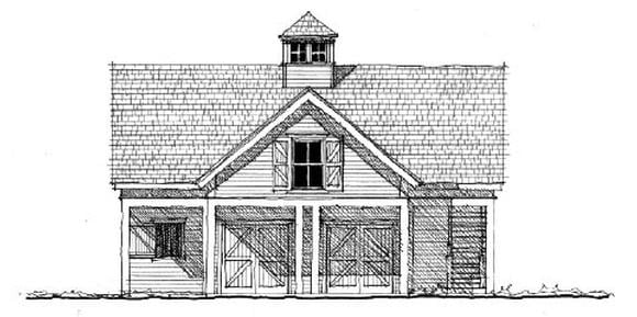 Garage Plan 73823 - 2 Car Garage Apartment Elevation